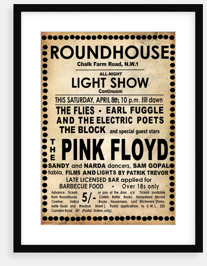 Pink Floyd Roundhouse Poster by Rokpool